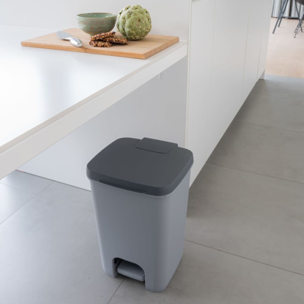 20l pedal bin Curver Pedal Bin Essentials 20L Light Grey – Berkfield Home