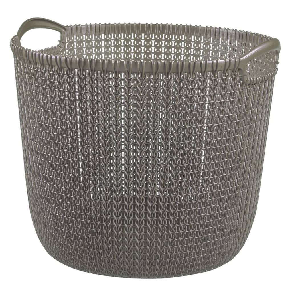 Curver Storage Basket Knit Round L 30L Brown