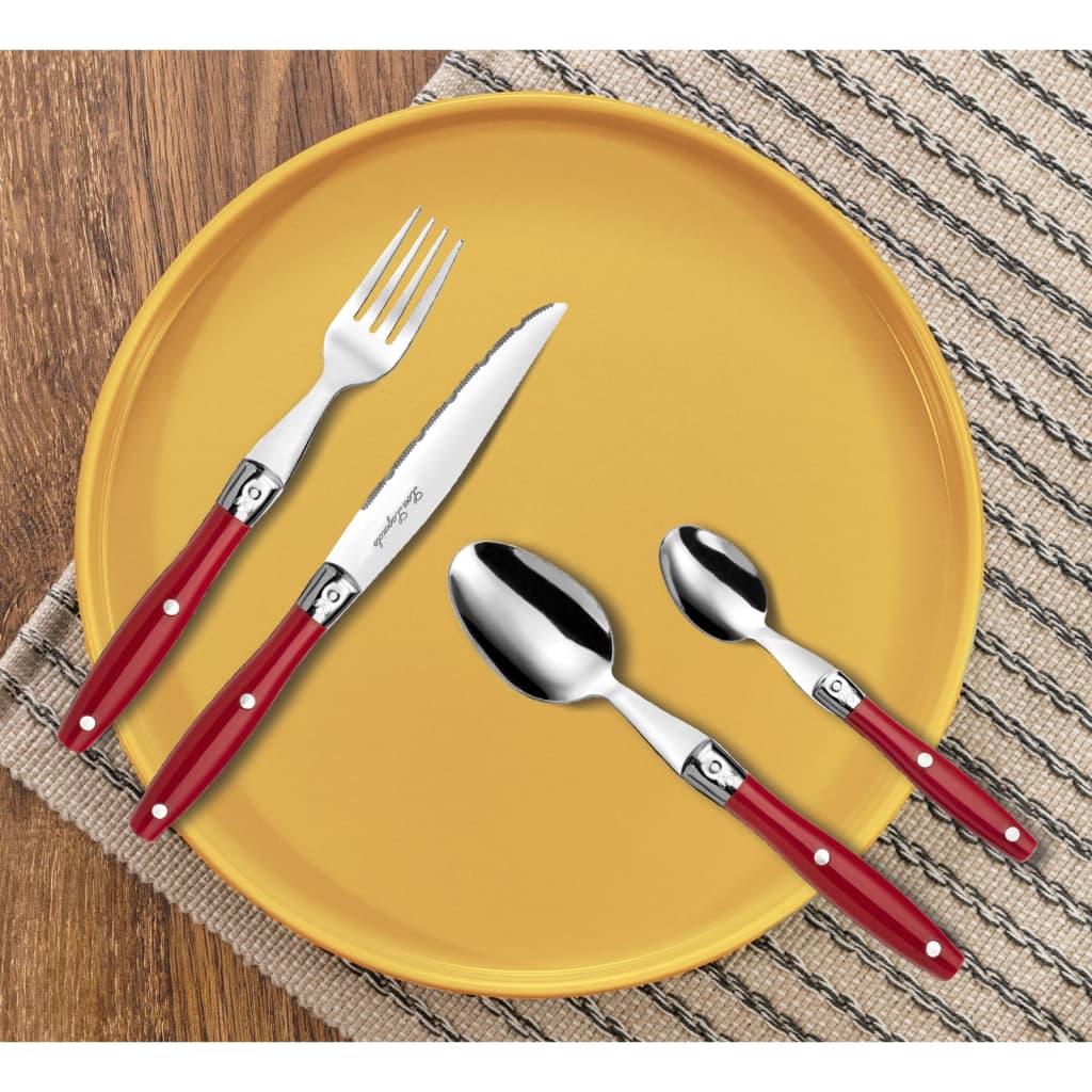 Lou Laguiole 24-Piece Cutlery Set Comptoir Red