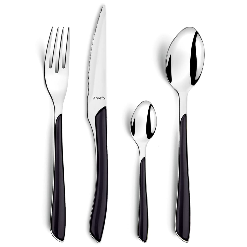 Amefa 24 Piece Cutlery Set Eclat Black