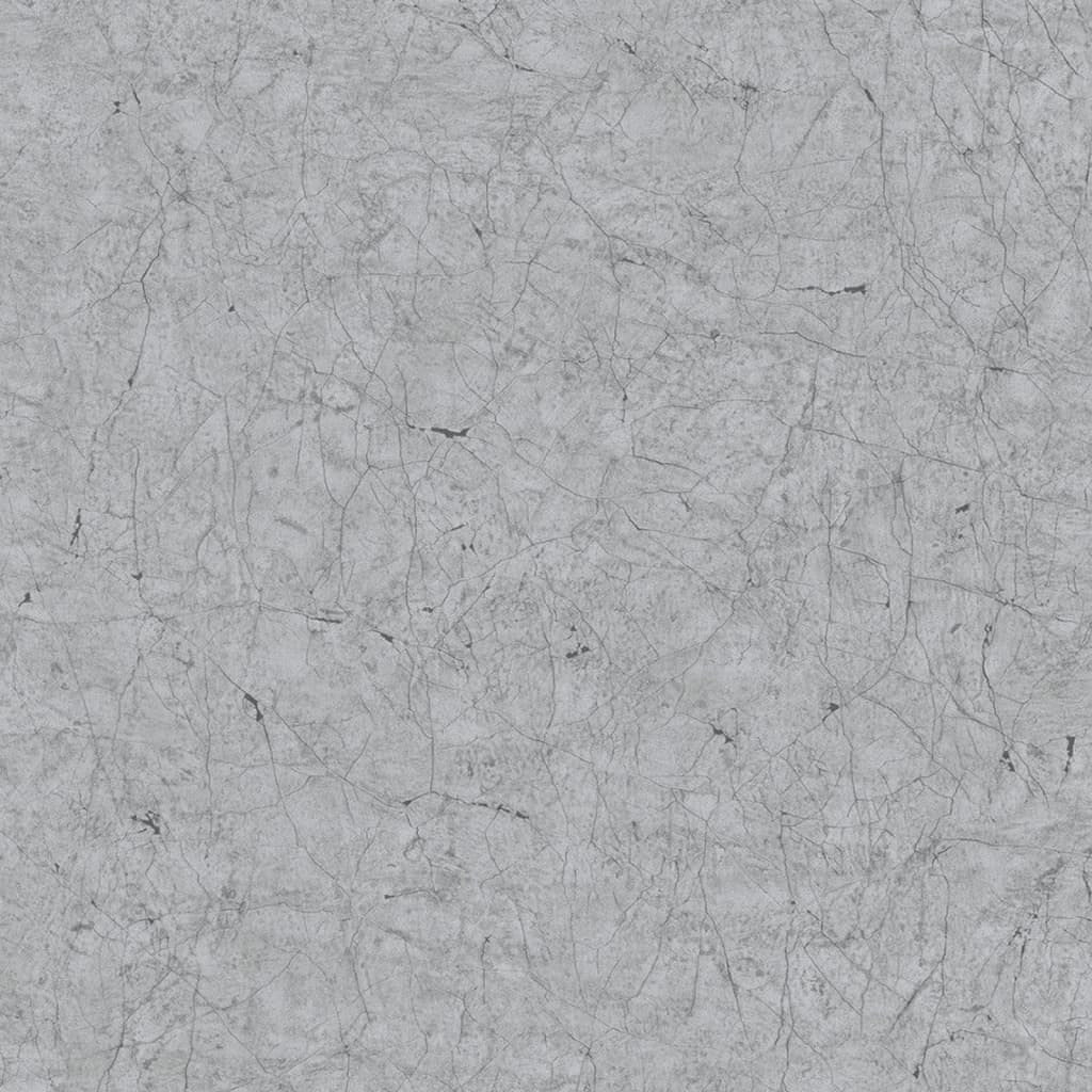 Noordwand Vintage Deluxe Wallpaper Stucco Crackle Metallic Grey