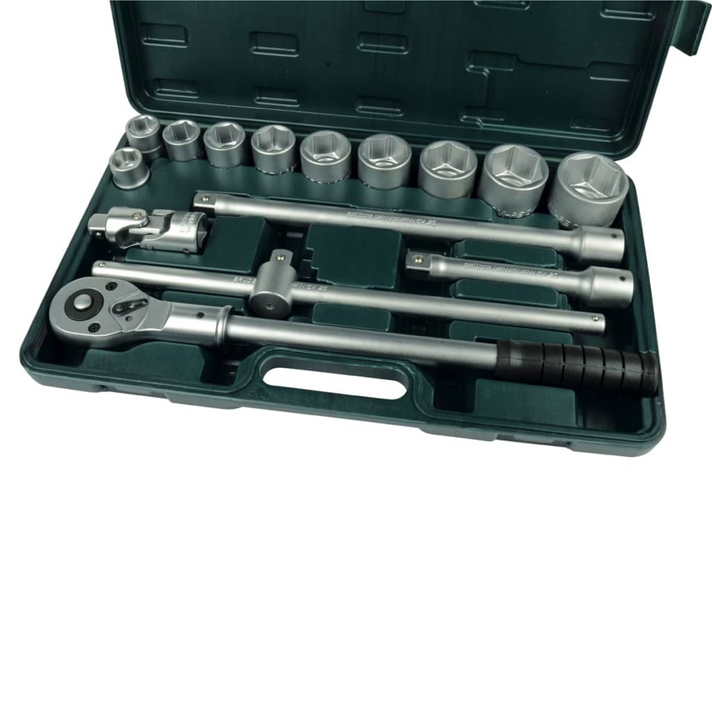 BrÌ_der Mannesmann 15 Piece Socket and Ratchet Spanner Set 3/4" 2065