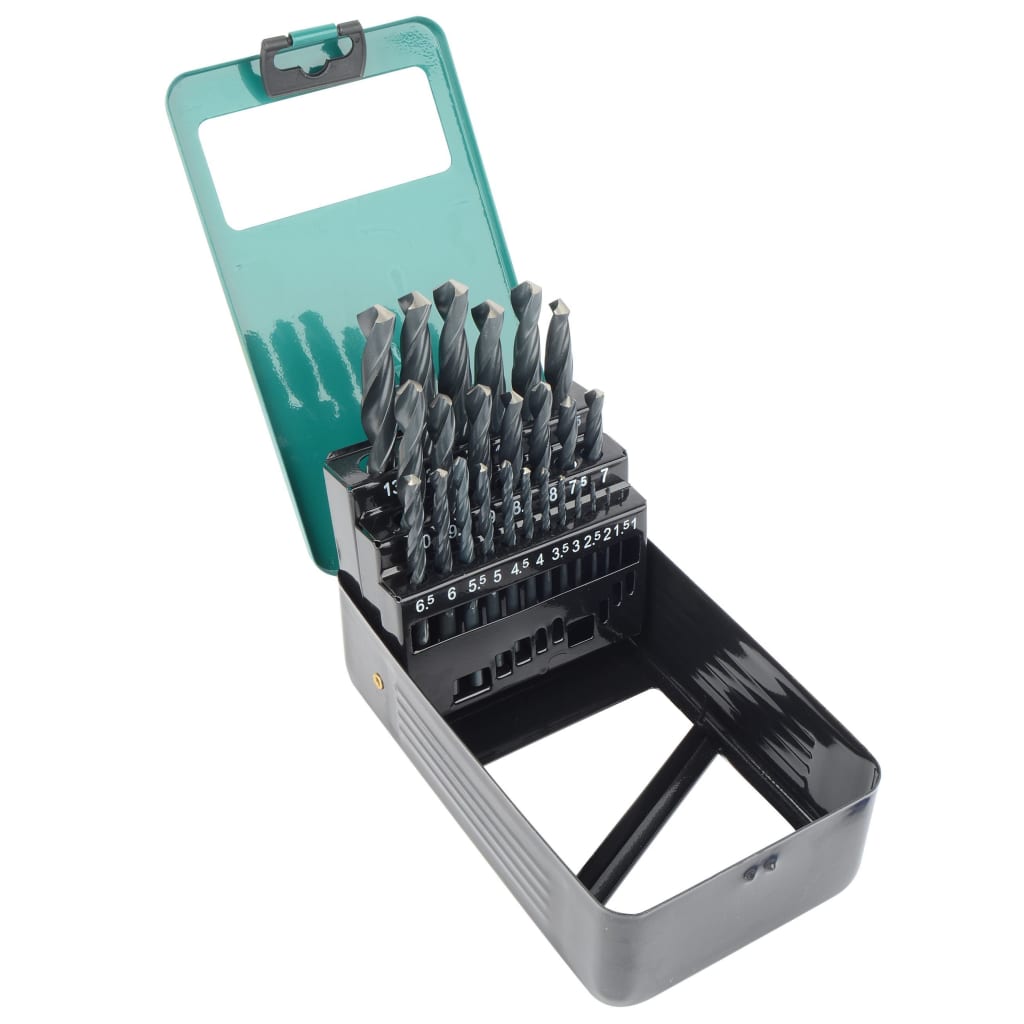 Br�_�”_der Mannesmann 25 Piece HSS-G Metal Twist Drill Set