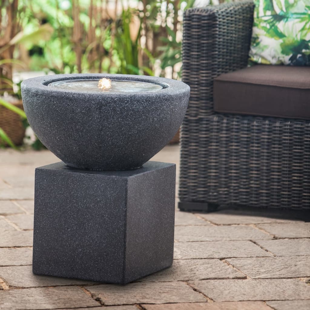 HEISSNER Terrace Fountain Cube 31x31x31 cm Black