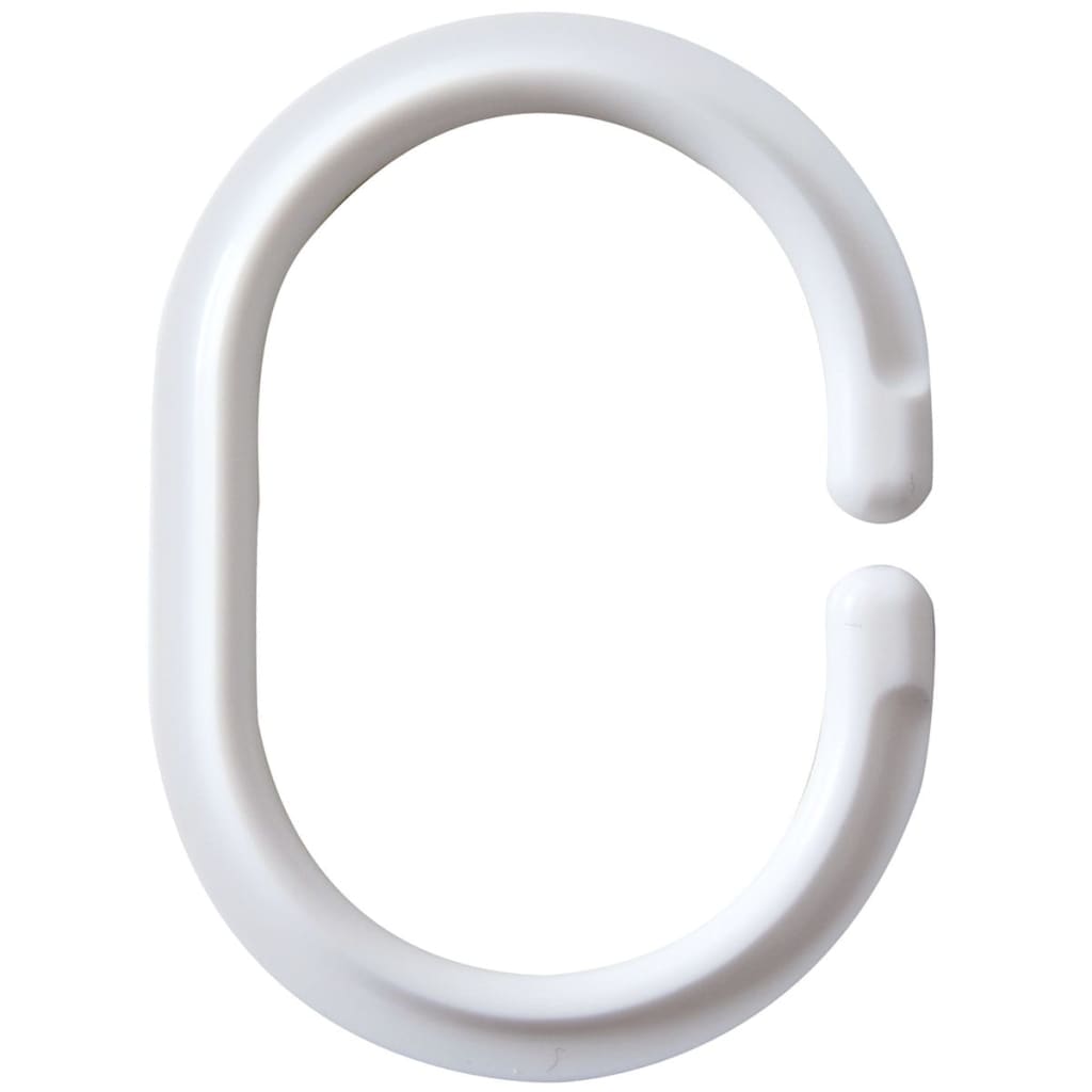 RIDDER Shower Curtain Rings White 49301