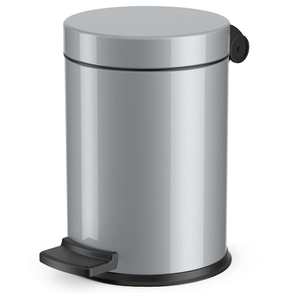 Hailo Pedal Bin Solid S 3L Silver