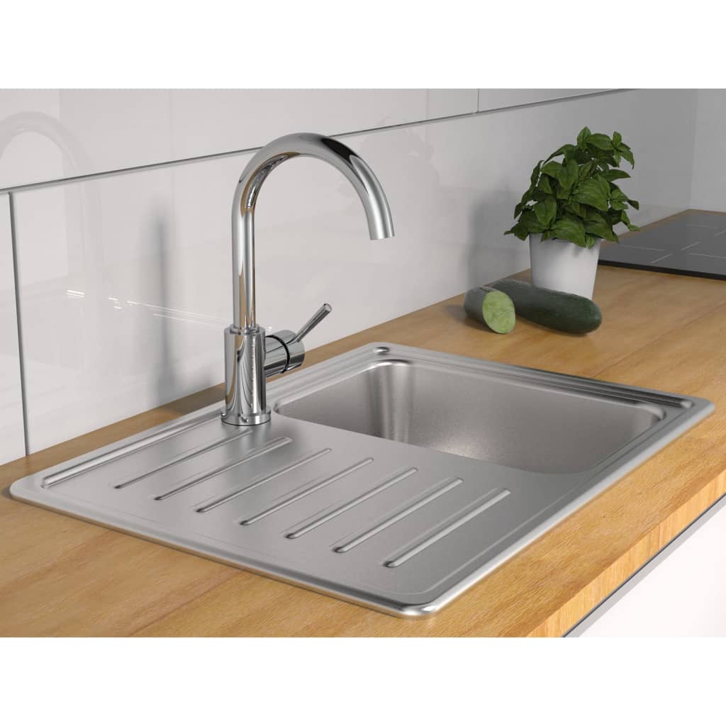 SCHÌÏTTE Sink Mixer with Round Spout UNICORN Chrome