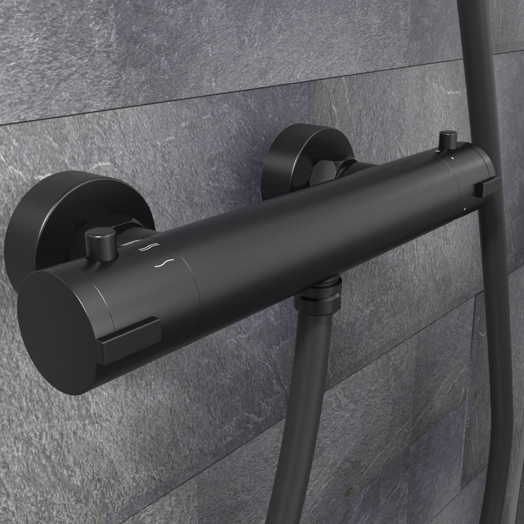 SCH�_�”��TTE Thermostatic Shower Mixer Tap LONDON 5.5 cm Matt Black