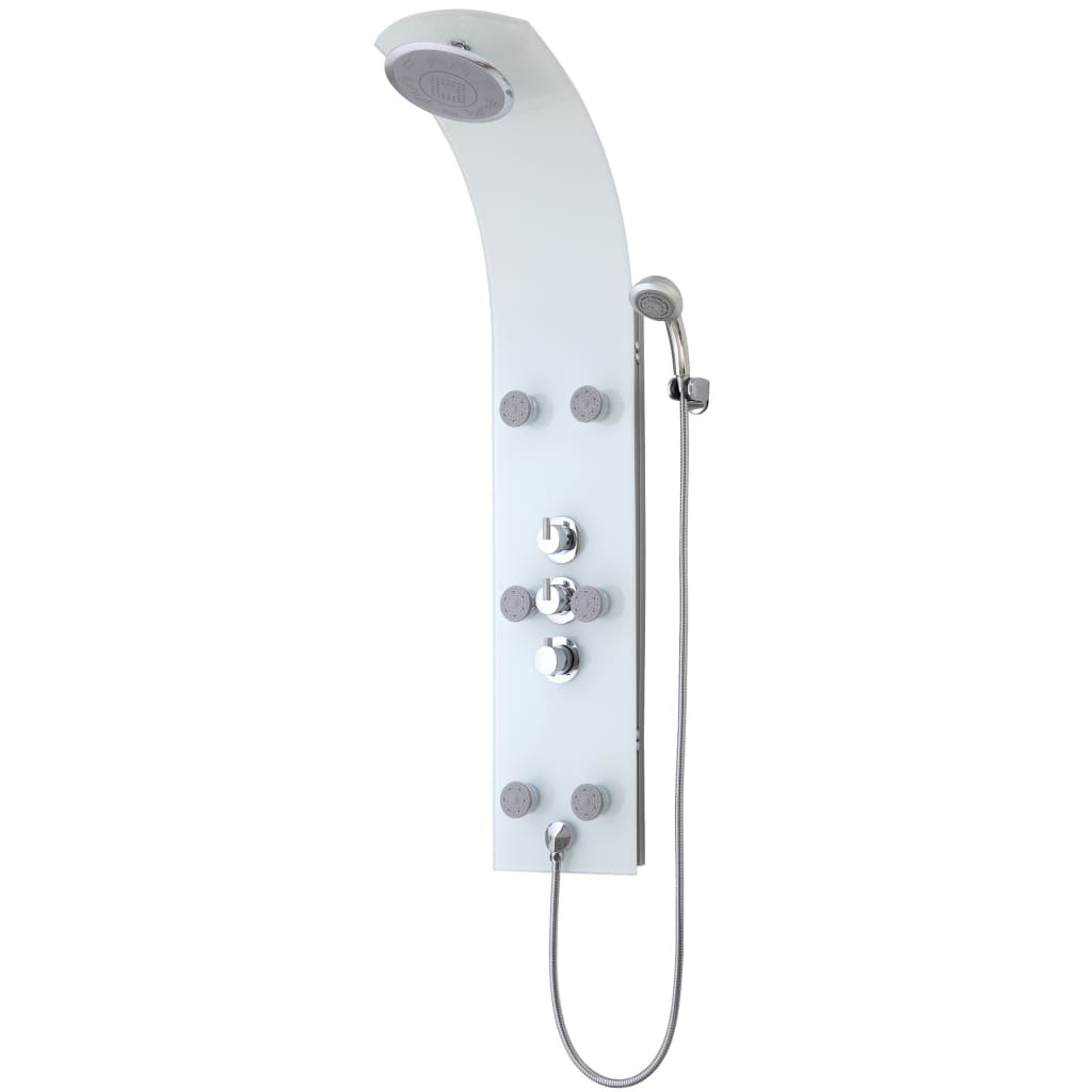 SCH�_�”��TTE Glass Shower Panel with Thermostatic Mixer LANZAROTE White
