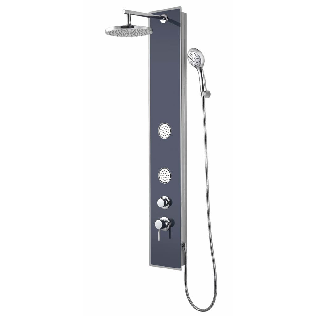 SCH�_�”��TTE Glass Shower Panel with Single Lever Mixer GLASDUSCHPANEEL Anthracite