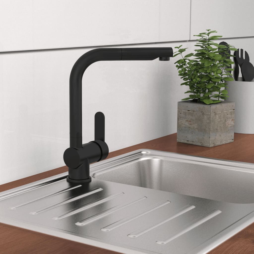 SCH�_�”��TTE Kitchen Mixer Tap with Pull-out Spout LONDON Matte Black