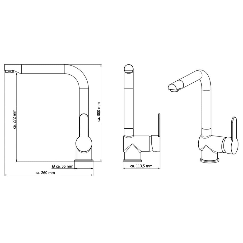 SCH�_�”��TTE Sink Mixer with High Spout RIO High Gloss Graphite