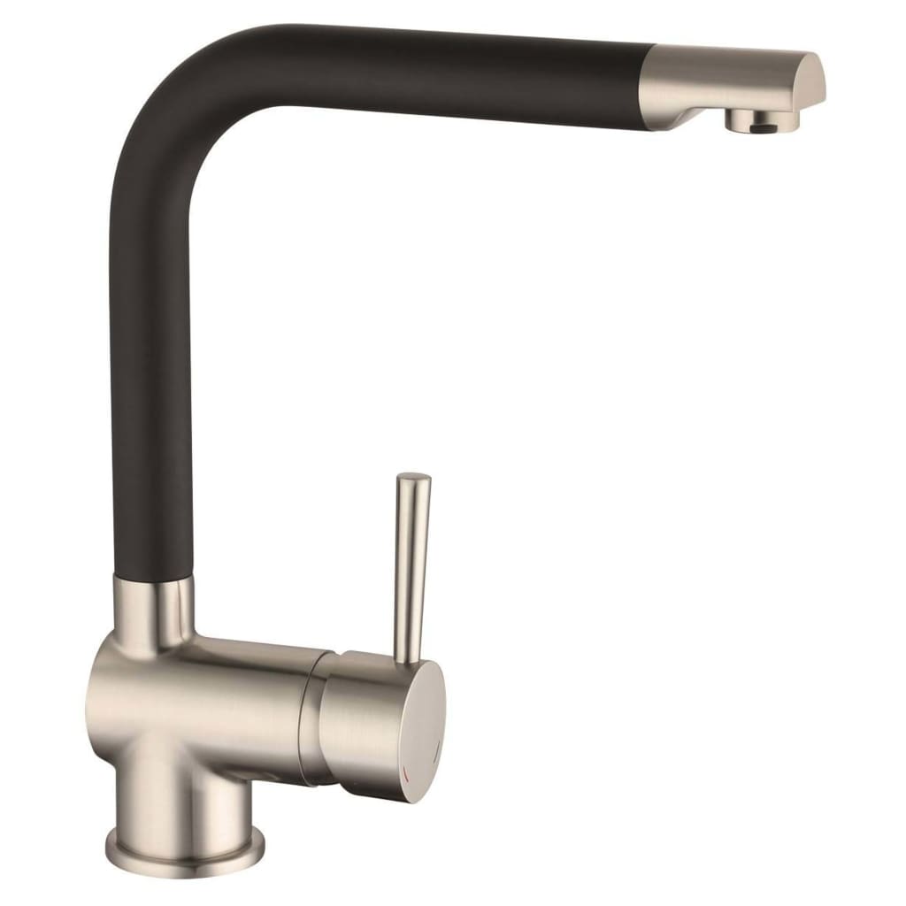 SCH�_�”��TTE Sink Mixer "RIO" Stainless Steel and Black Mat