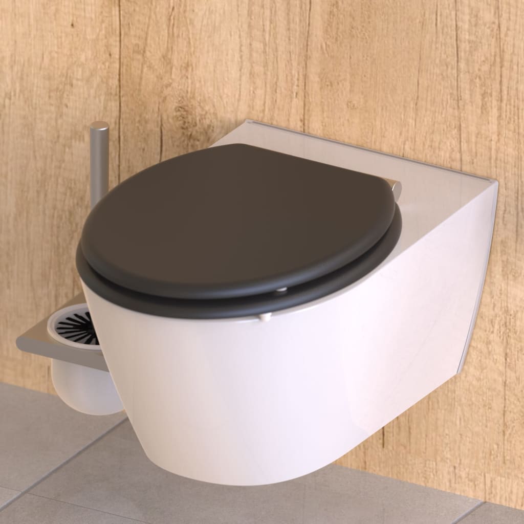 SCH�_�”��TTE Toilet Seat with Soft-Close SPIRIT ATHRAZIT Anthracite Matte