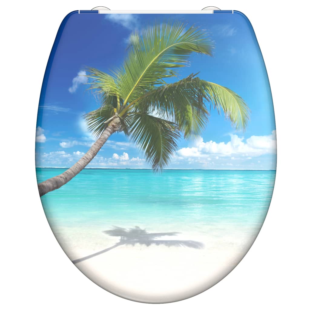 SCHÌÏTTE Duroplast Toilet Seat with Soft-Close CARRIBEAN Printed