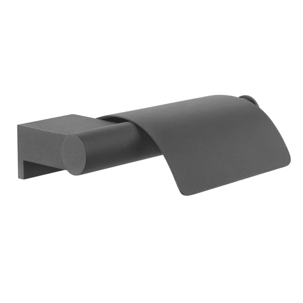 Tiger Toilet Roll Holder "Bold" Matt Black with Cover