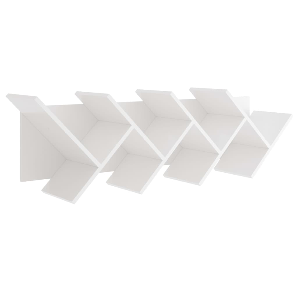 FMD Hanging Geometric Bookshelf White