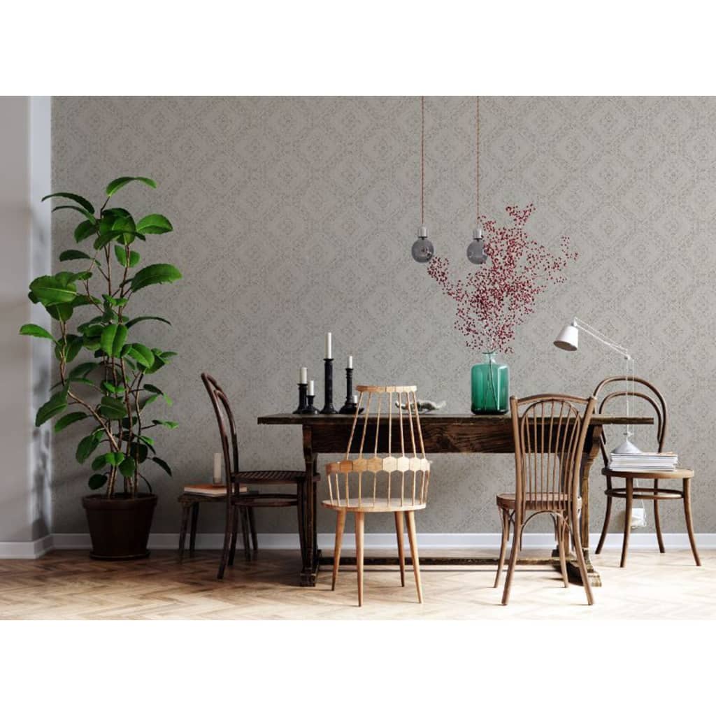 Noordwand Topchic Wallpaper Tone On Tone Diamonds Metallic Beige