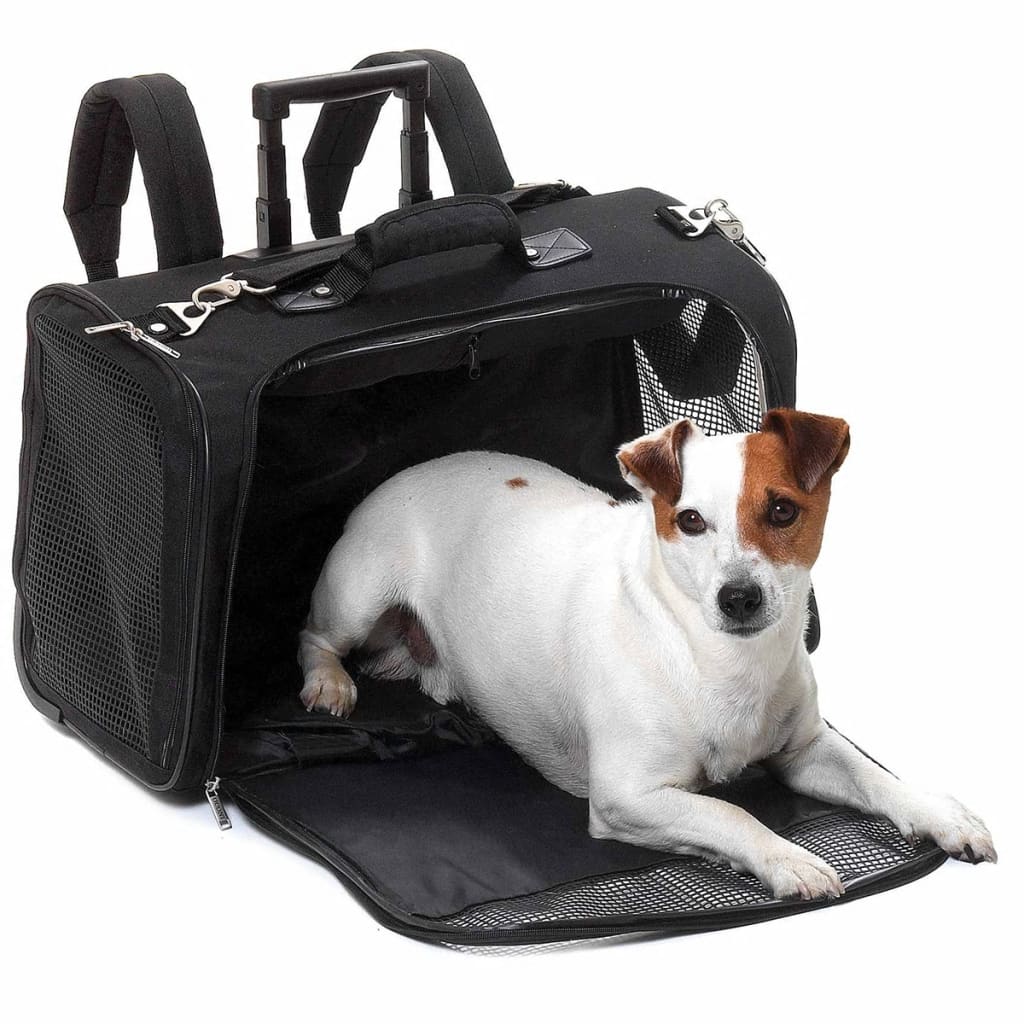 FLAMINGO Pet Carrying Bag Smart Trolley Norton Black 54x25.5x36.5 cm 31470