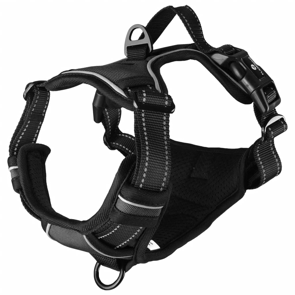 FLAMINGO Dog Harness Balou Black M 50-65 cm 25mm