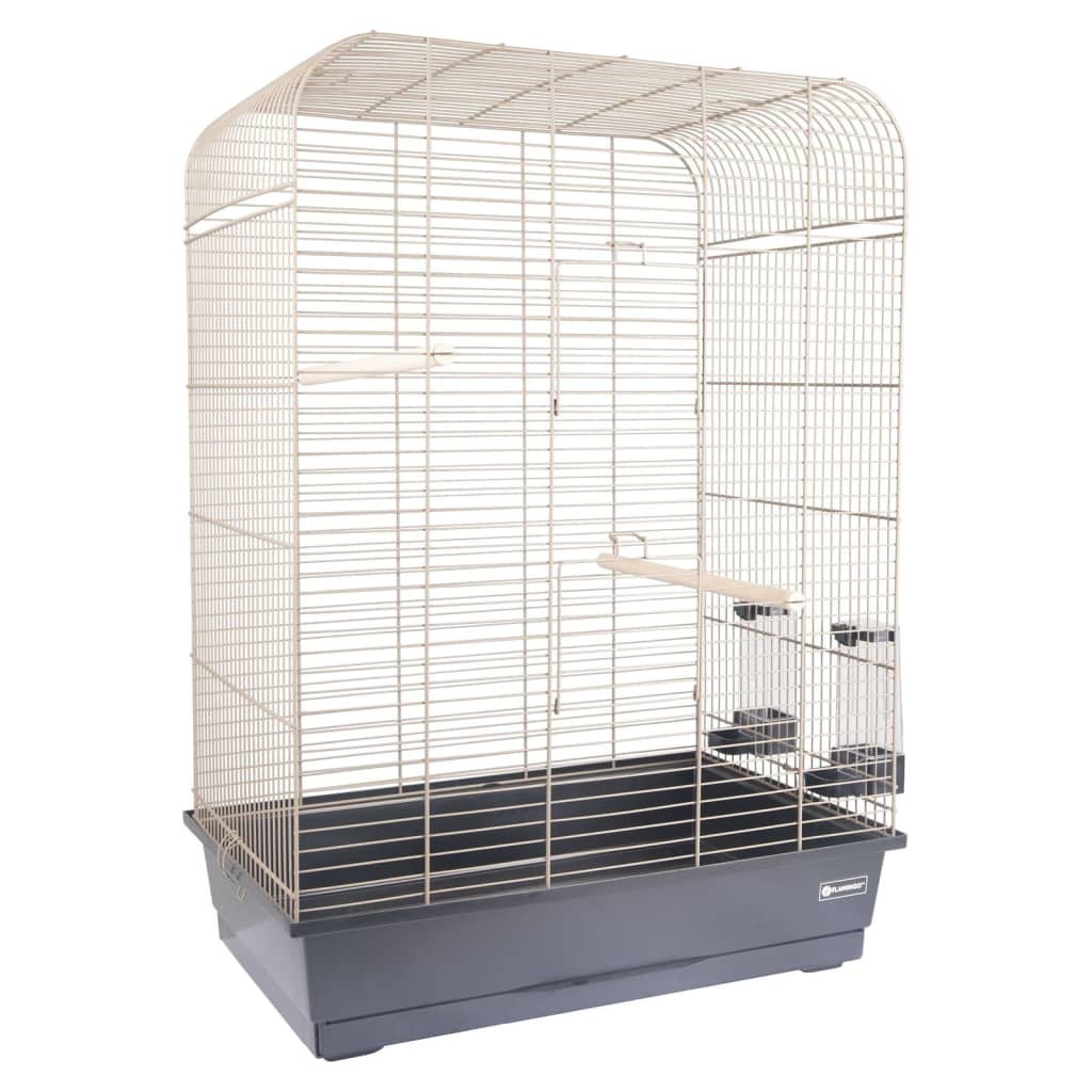 FLAMINGO Parakeet Cage Marja 54x34x75 cm Metallic Taupe