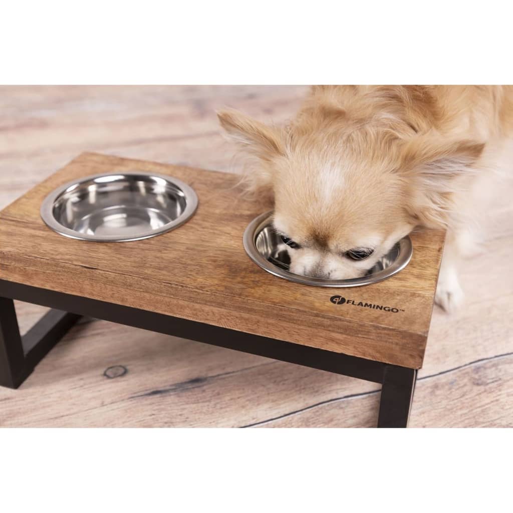 FLAMINGO Pet Twin Feeder Set with Stand Tommy 2x1600 ml