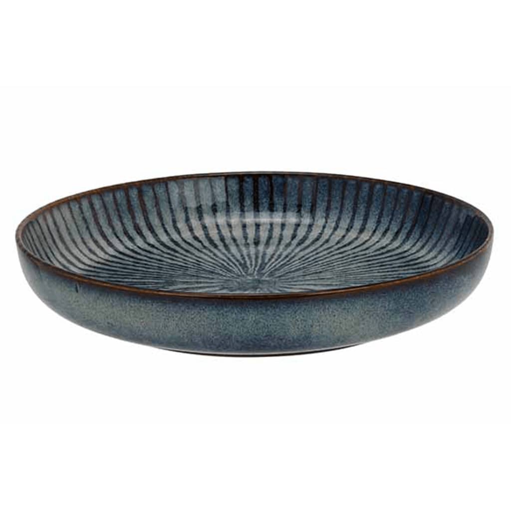 Cosy & Trendy Deep Plate with Stripes Pattern Atlantis 4 pcs �_�”�_24 cm Blue