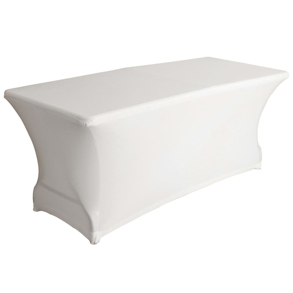 Perel Rectangular Table Cover Stretch White