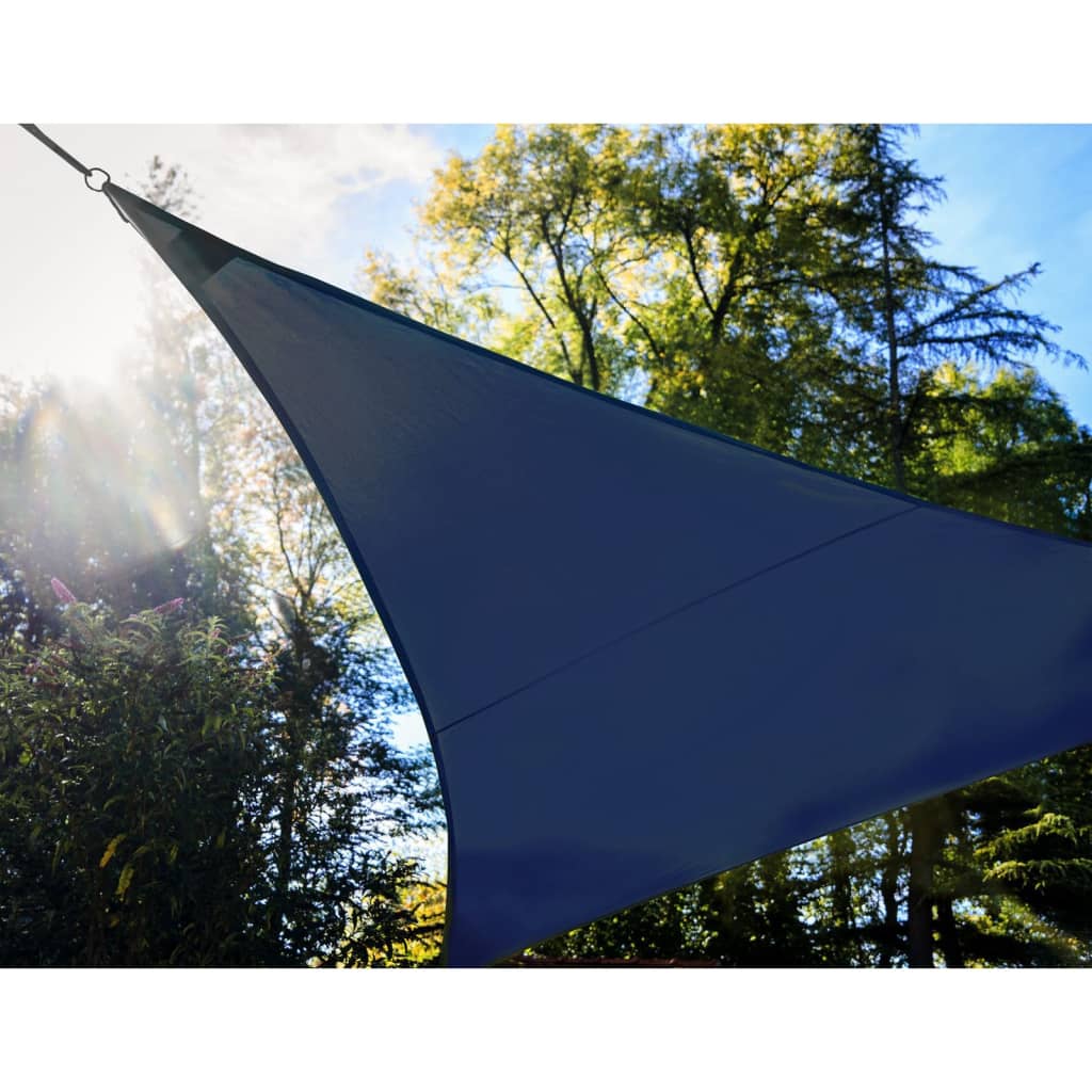 Perel Shade Sail with Built-in LED Starry Sky Triangle 3.6 m Dark Blue