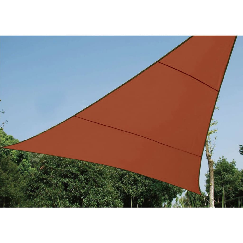 Perel Shade Sail Triangle 3.6 m Terracotta