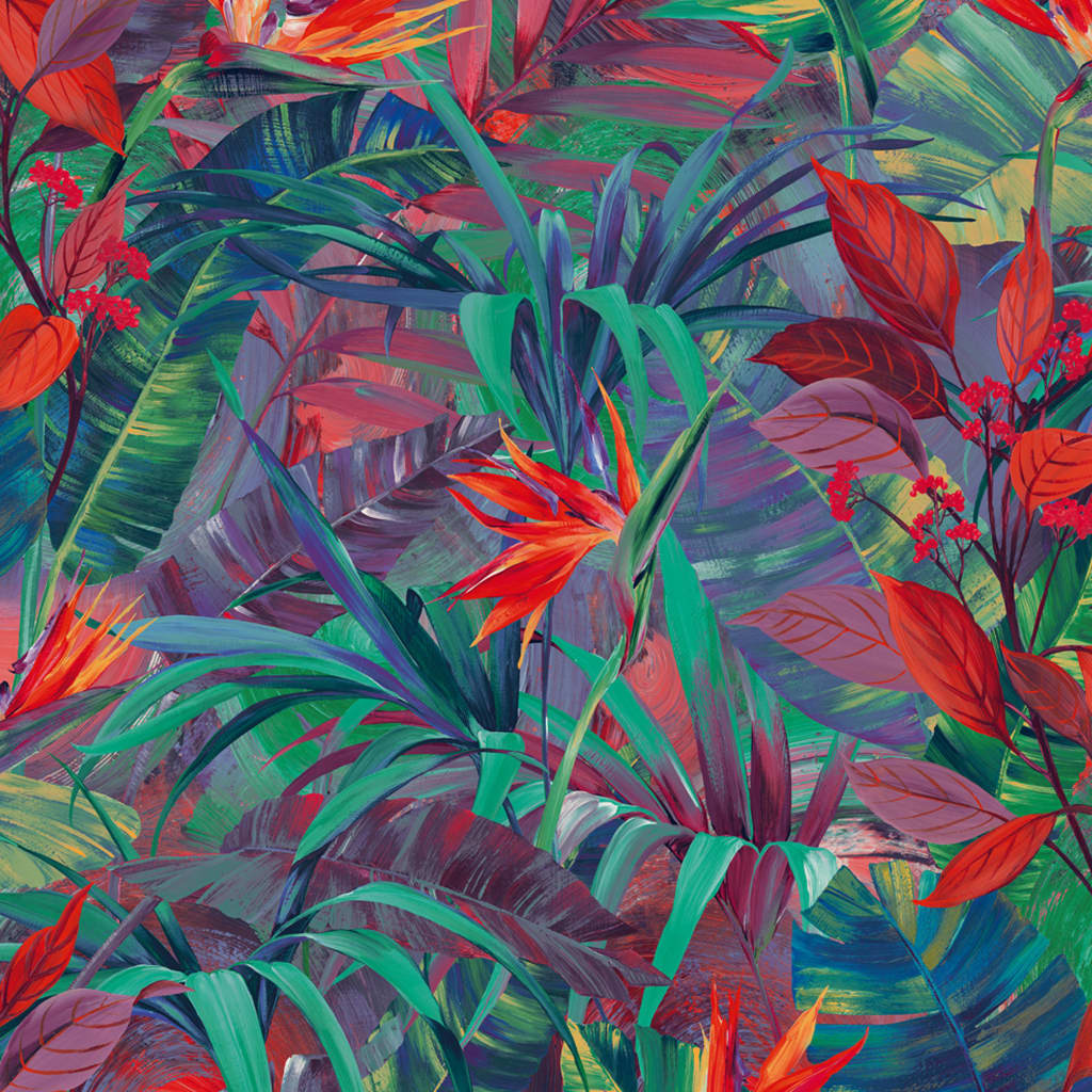 DUTCH WALLCOVERINGS Wallpaper Paradise Flower Green
