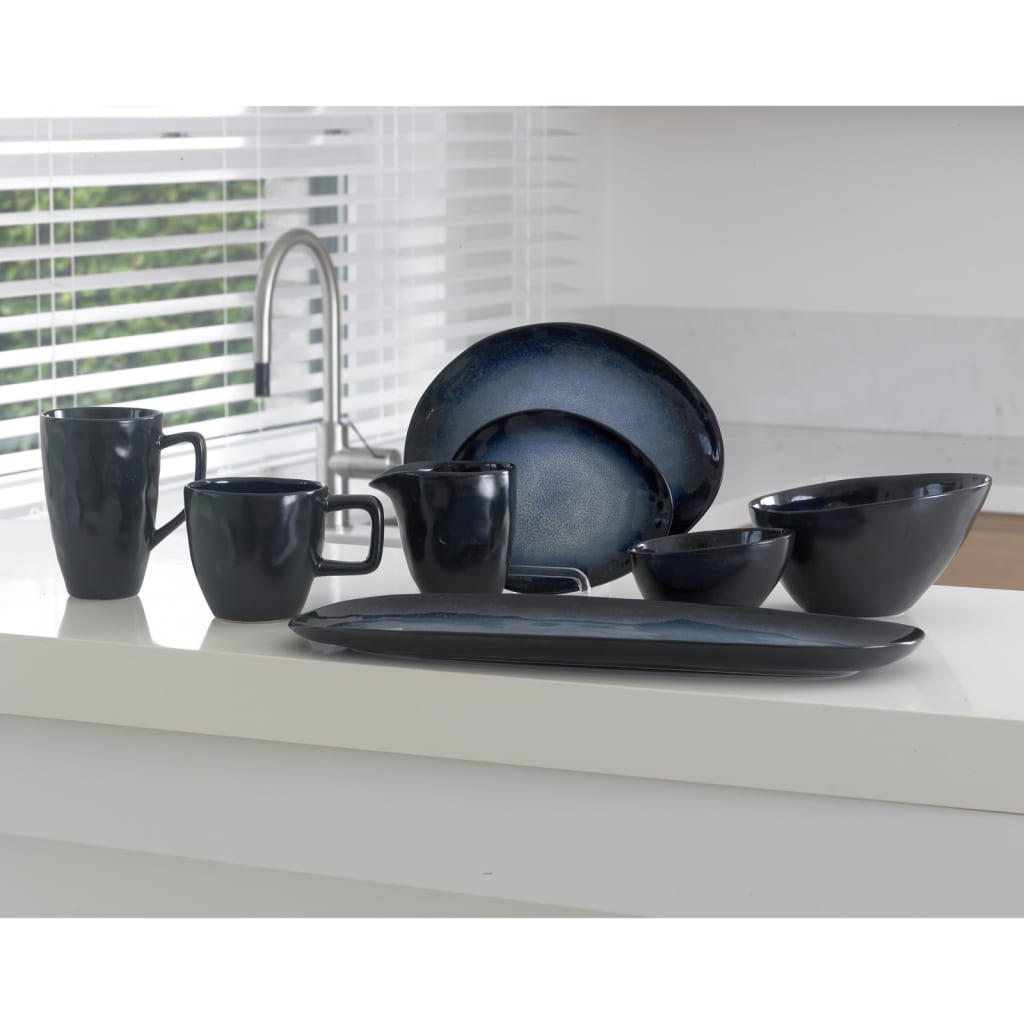 Cosy & Trendy Plate Sapphire 4 pcs Long 36.5x15 cm Sapphire Blue