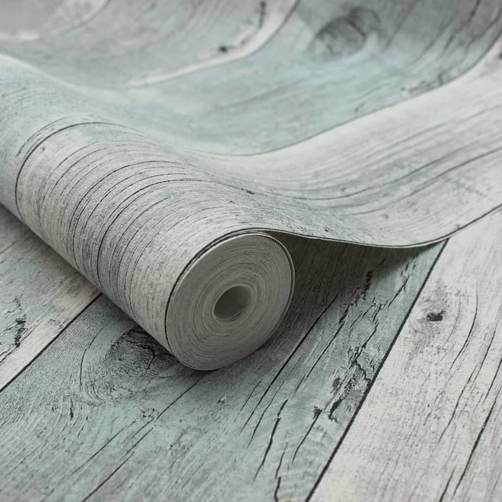 Noordwand Topchic Wallpaper Wooden Planks Grey and Blue