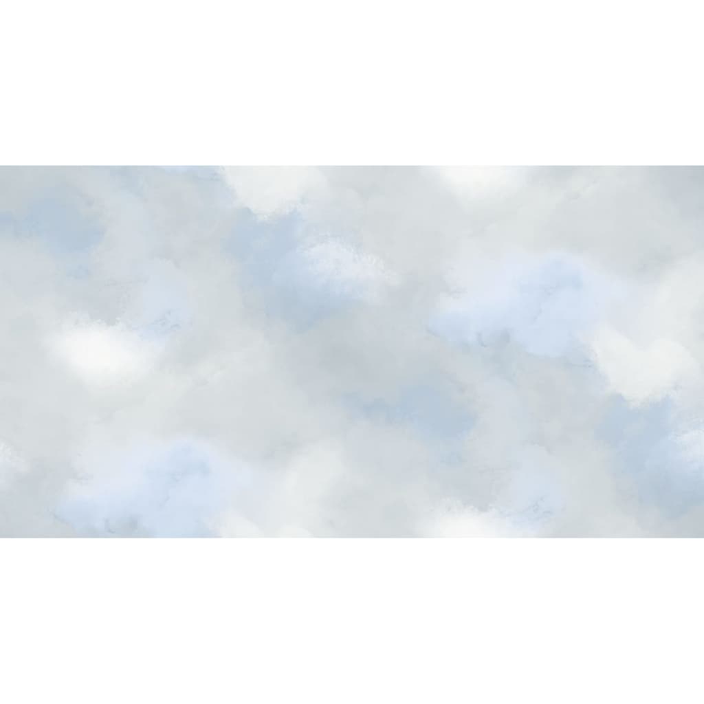 Noordwand Good Vibes Wallpaper Paint Clouds Blue and Grey