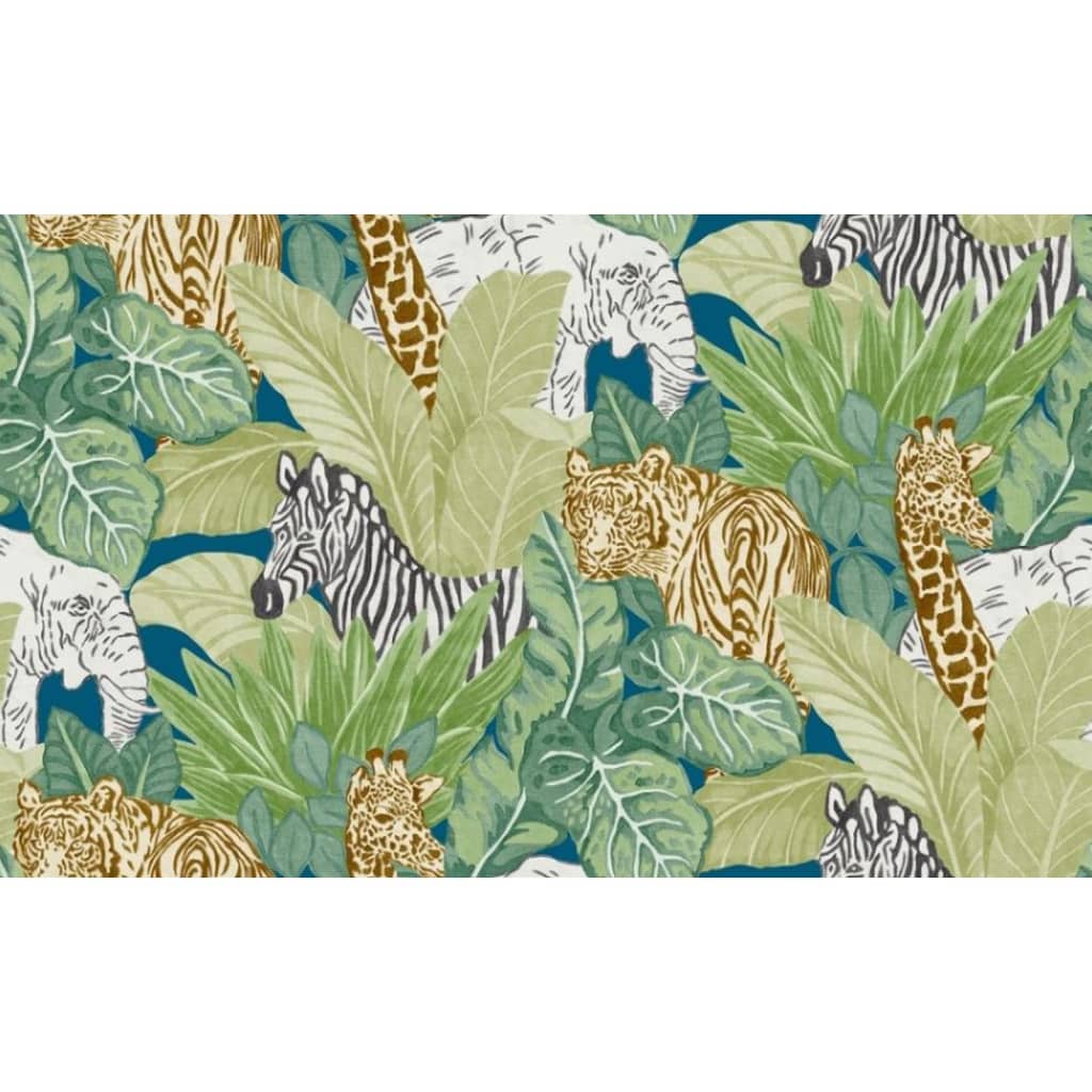 Noordwand Good Vibes Wallpaper Jungle Animals Green and Black