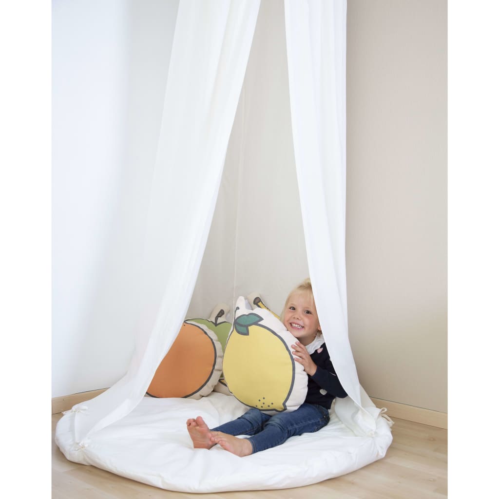 CHILDHOME Hanging Canopy Tent with Playmat Off-white