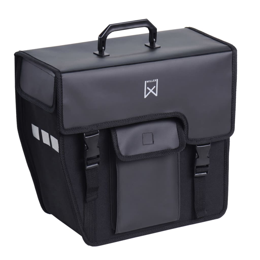 Willex Bicycle Pannier 17 L Black Slanting Left 10340