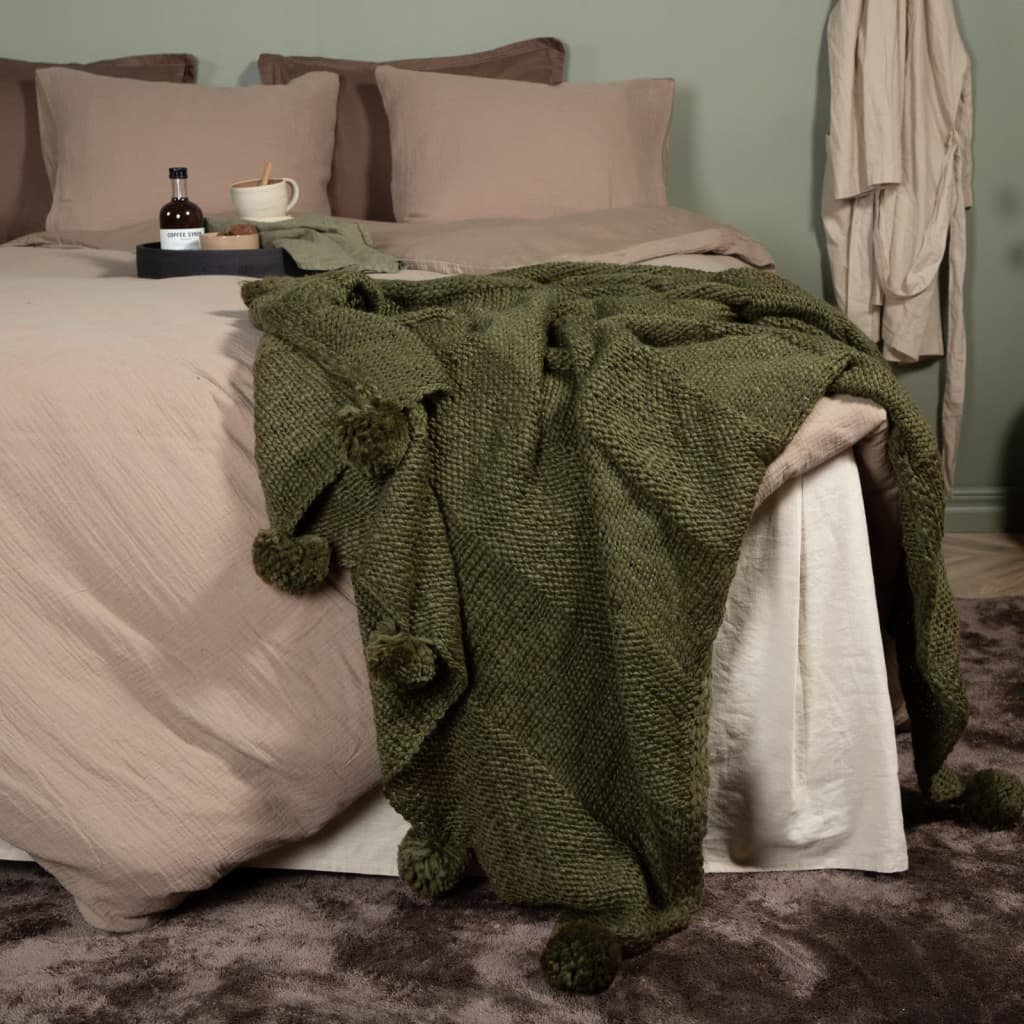 Venture Home Throw Anny 170x130 cm Acrylic Moss Green