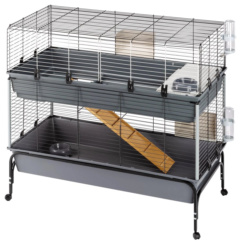Ferplast Rabbit Cage Rabbit 120 Double with Stand 118x58x117 cm Grey