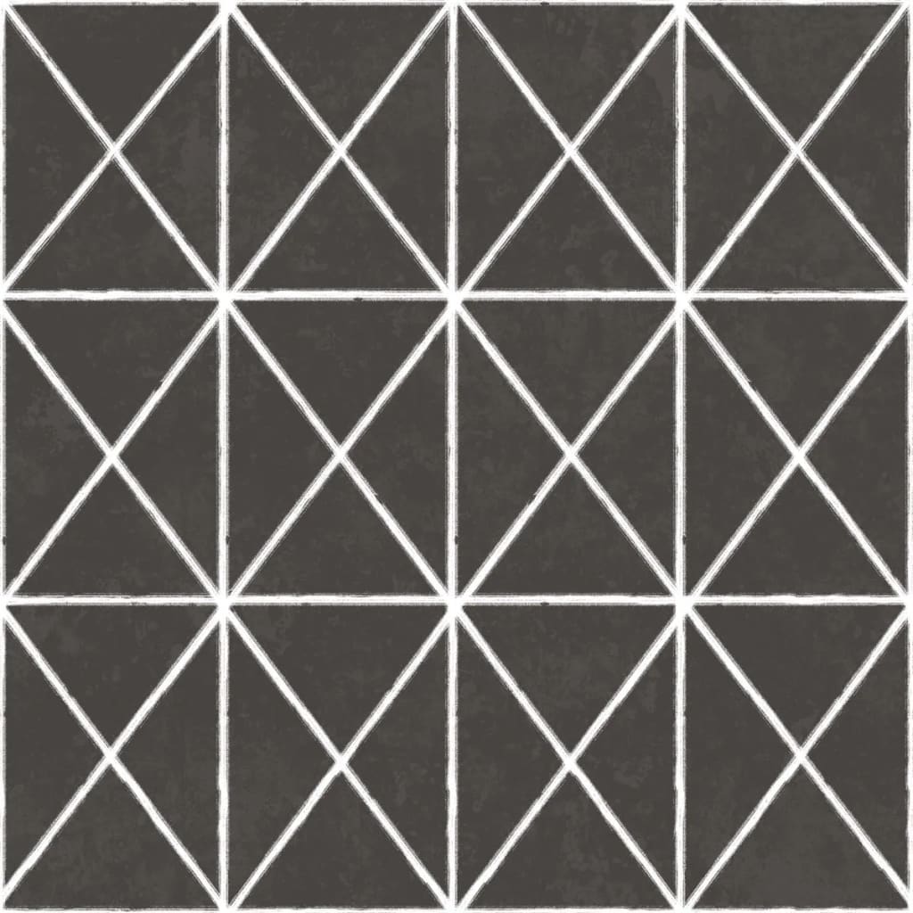 Noordwand Urban Friends & Coffee Wallpaper Stripes Cross Black and White