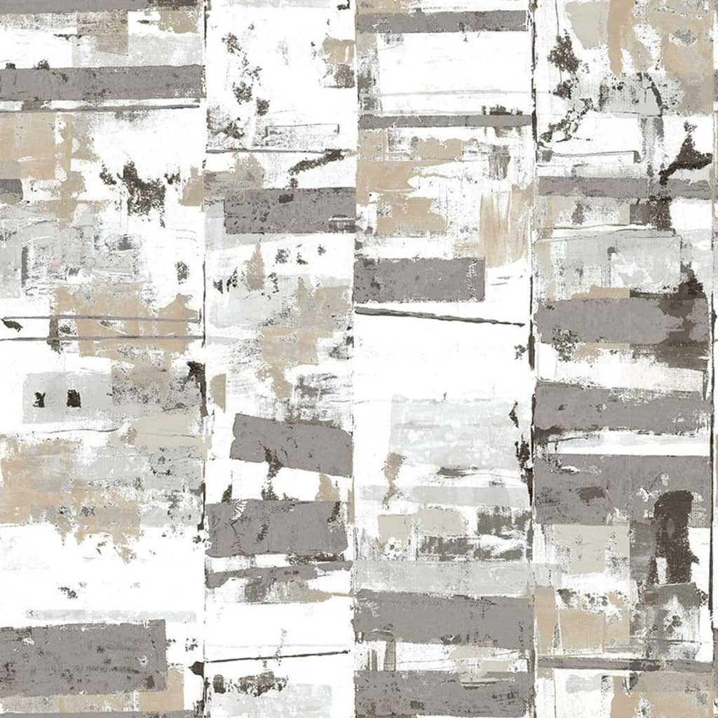 Noordwand Wallpaper Friends & Coffee Industrial Weathered Metallic and Beige