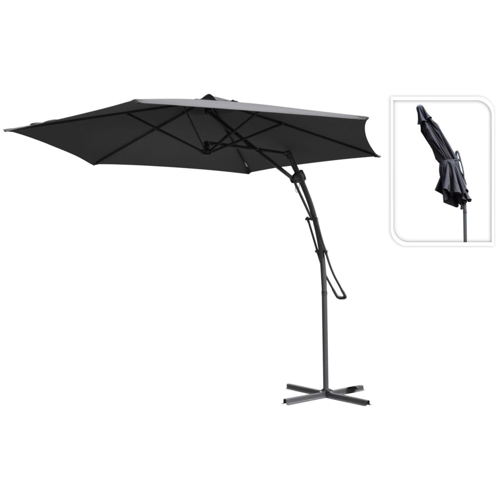 ProGarden Hanging Parasol Dark Grey 300 cm
