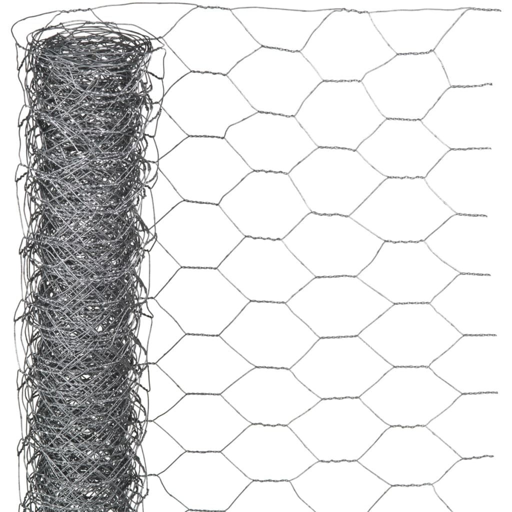 Nature Wire Mesh Hexagonal 0.5x2.5 m 25 mm Galvanised Steel