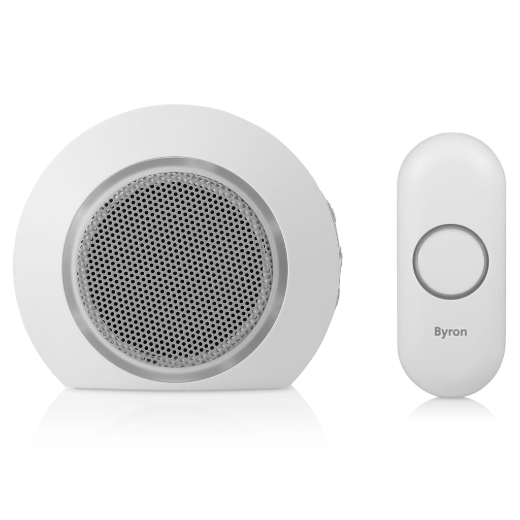 Byron Wireless Portable Doorbell Set White