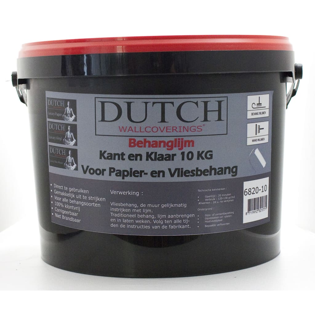 DUTCH WALLCOVERINGS Ready to Use Wallpaper Glue 10 kg
