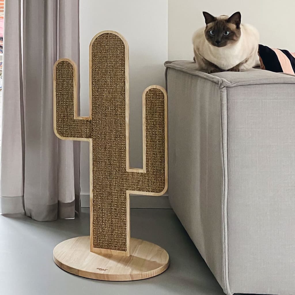 Designed by Lotte Cat Scratch Post Cactus Wooden 40x80 cm – Berkfield Home