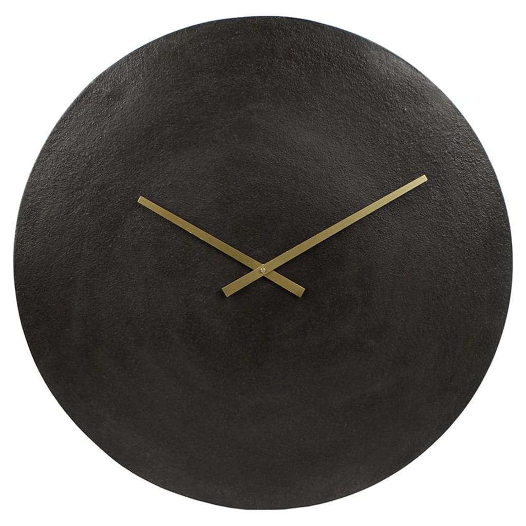 Gifts Amsterdam Wall Clock Moon L Aluminium Black 38cm