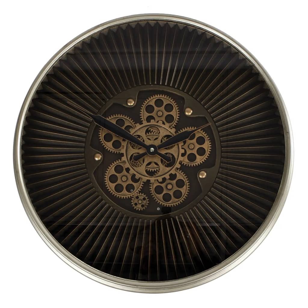 Gifts Amsterdam Radar Clock Stefan Metal Black and Gold 55 cm