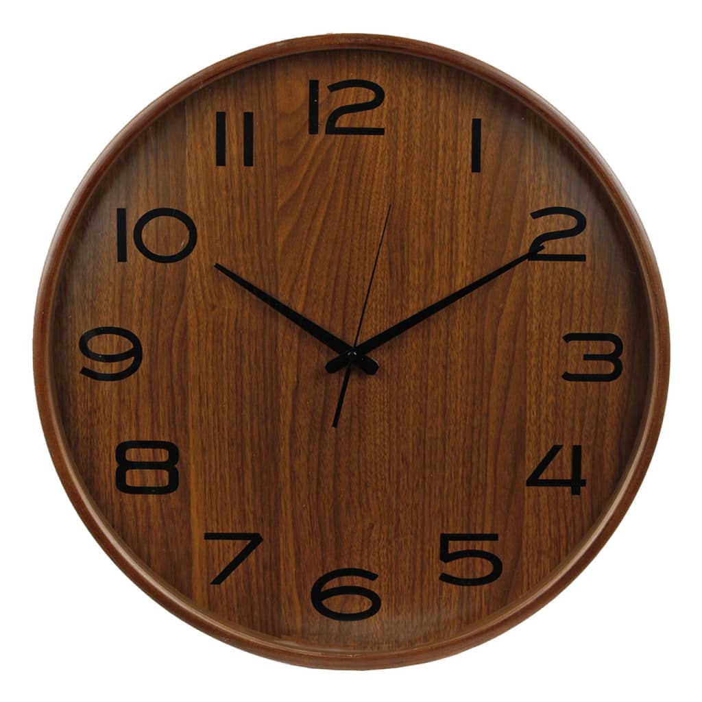 Gifts Amsterdam Wall Clock Alba Wood Brown 53x5.3 cm