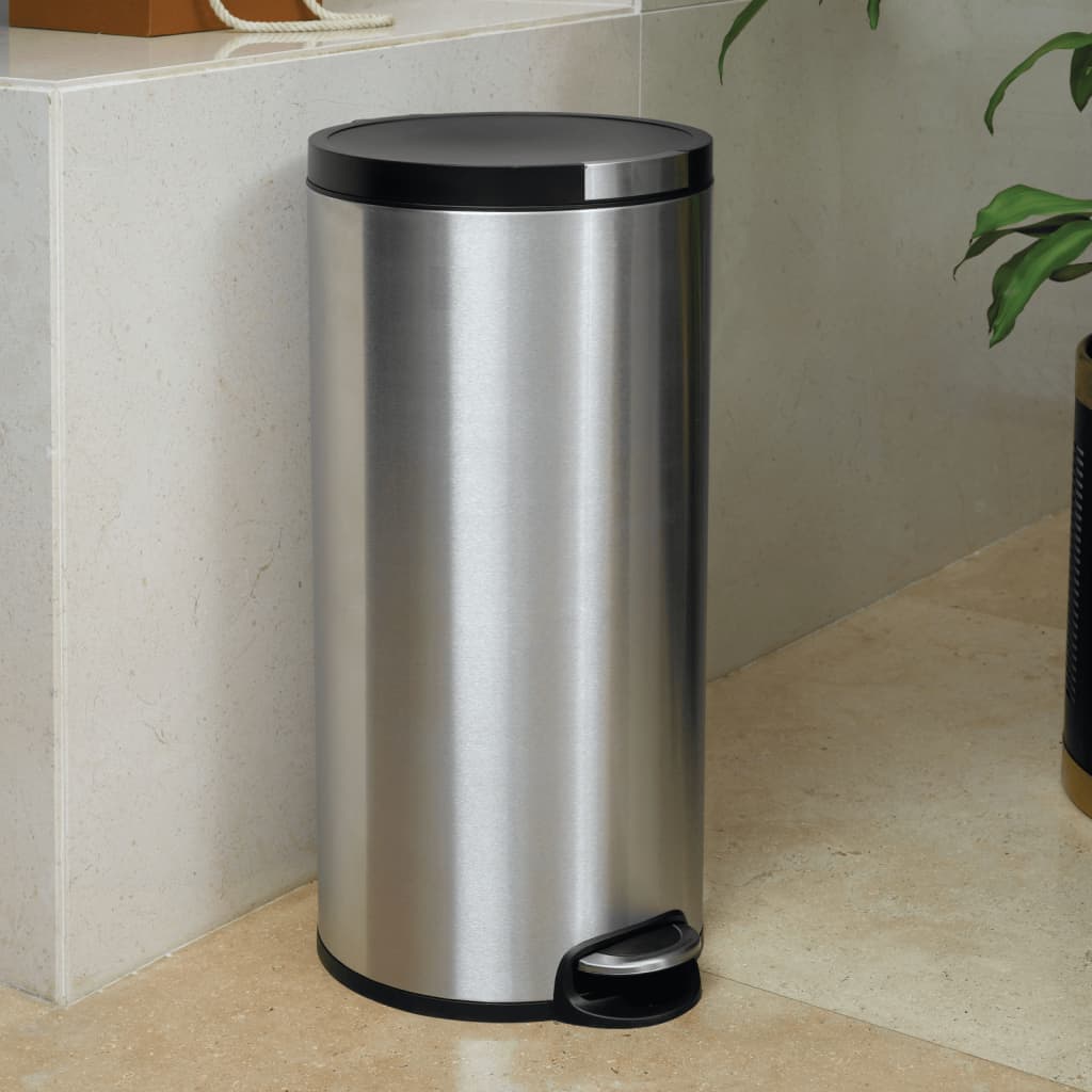 EKO Pedal Bin Artistic 30 L Matte Silver